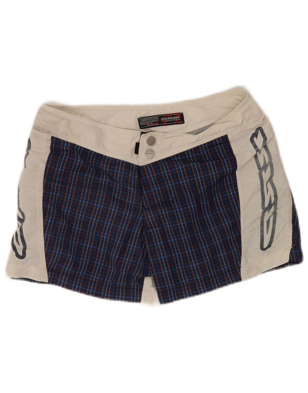 Shorts de natação masculino RRD gráfico médio azul marinho poliéster colorblock