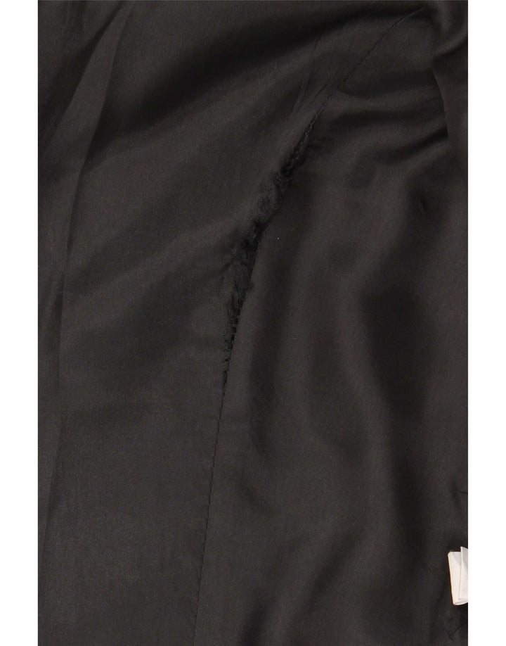 Jaqueta blazer feminina de 1 botão Hobbs UK 10 pequena linho preto