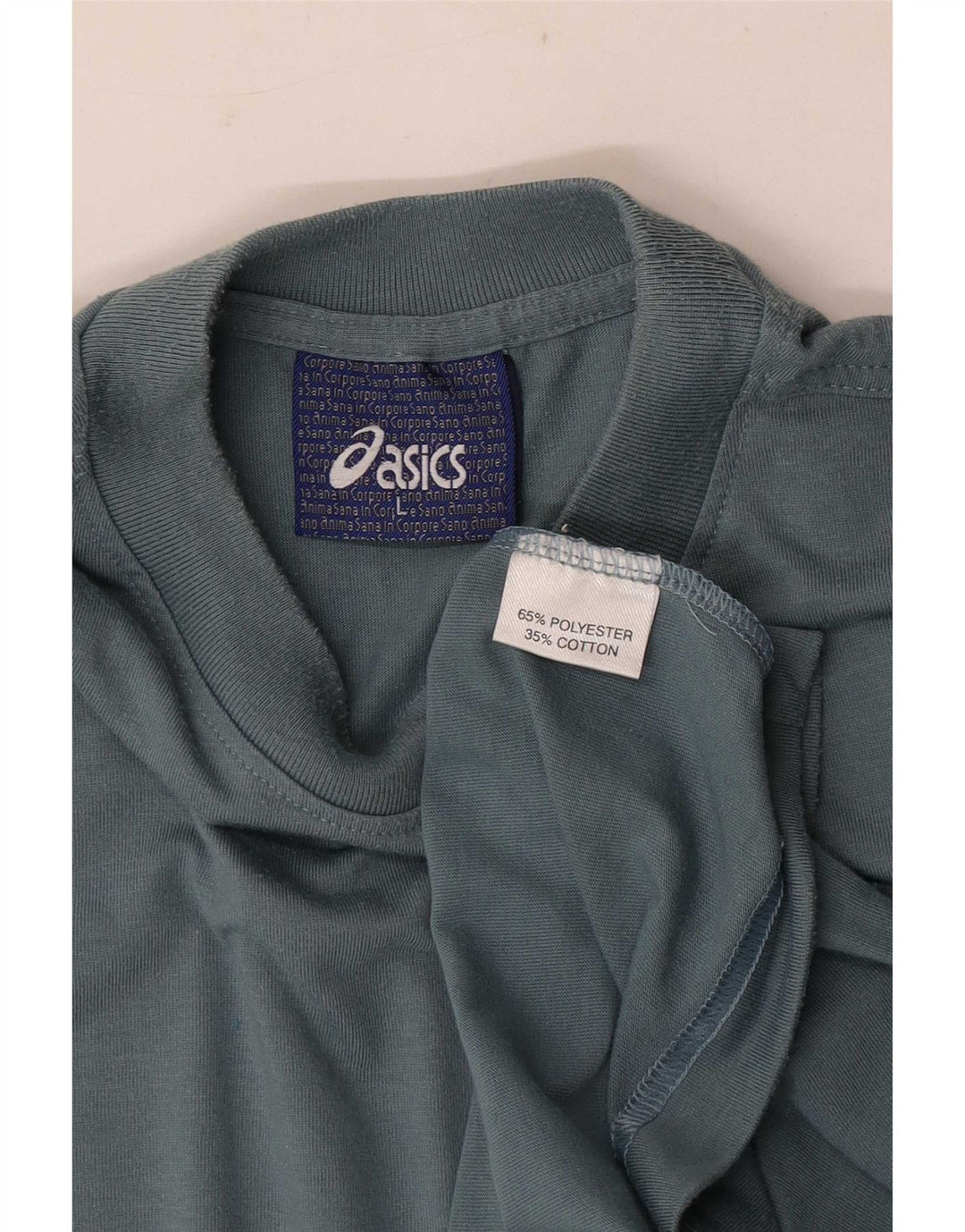 Camiseta masculina Asics Top grande azul poliéster