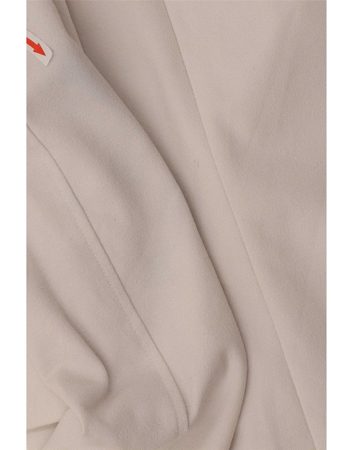 Jaqueta blazer feminina Zara com peito duplo UK 6 XS poliéster branco