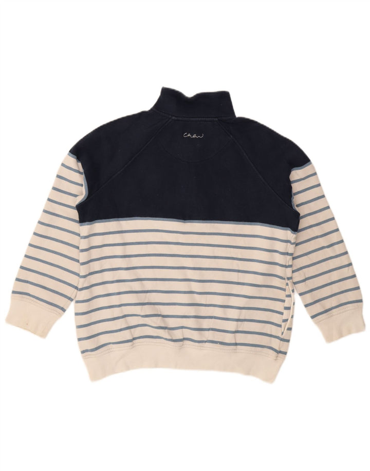 Crew Clothing moletom feminino jumper UK 12 médio azul marinho listrado