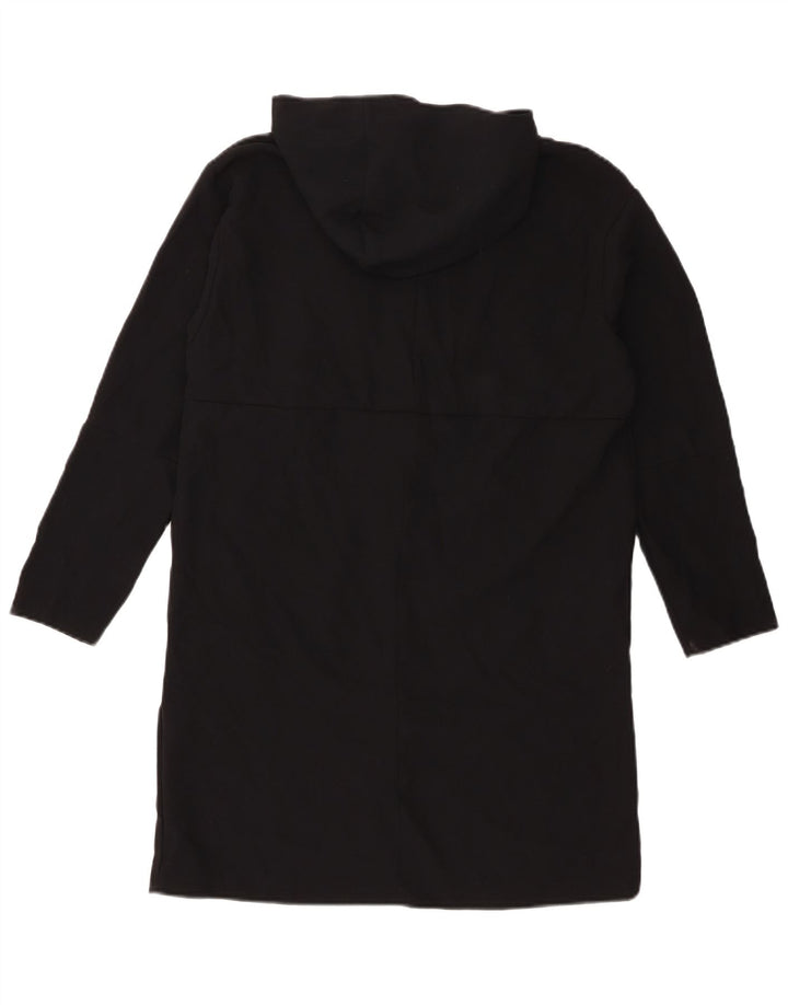 Pulôver feminino Zara com capuz vestido UK 10 pequeno poliéster preto