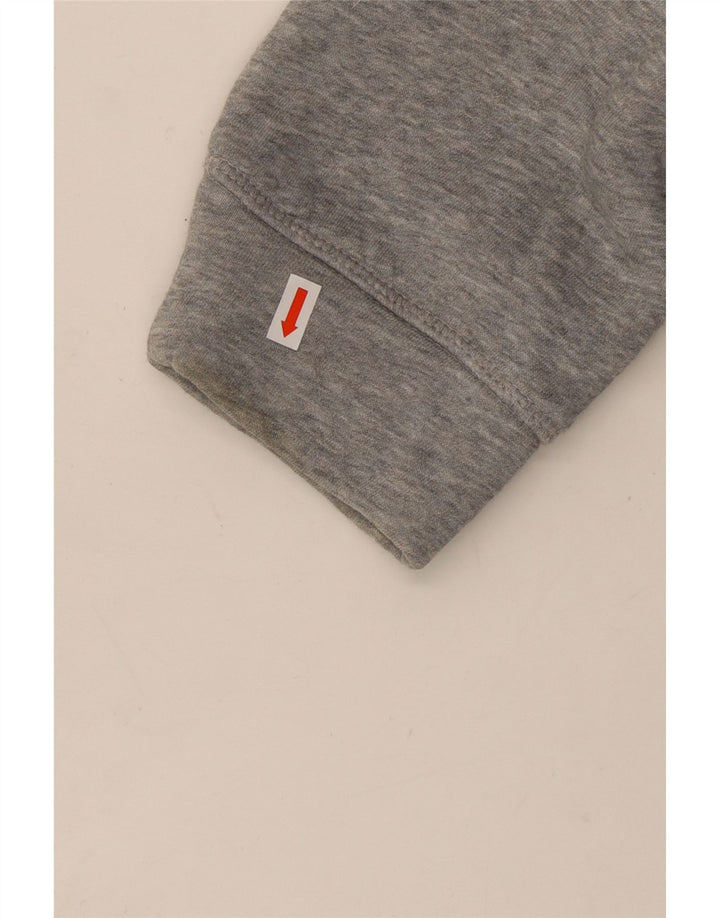 Suéter com capuz gráfico oversized feminino TOMMY HILFIGER Reino Unido 14 cinza médio