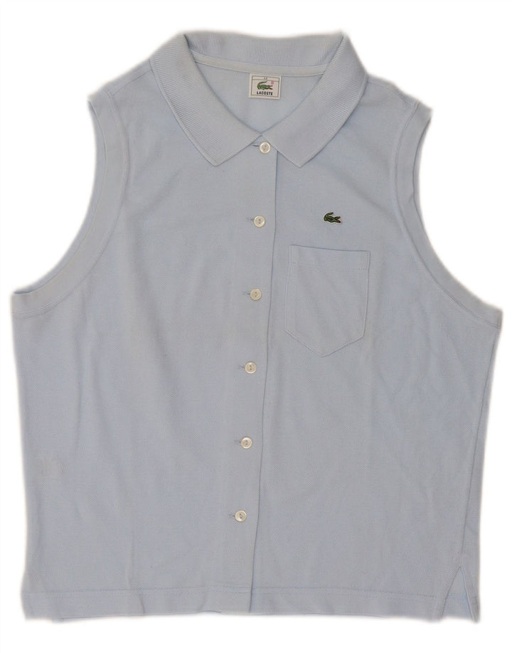 Blusa feminina sem mangas Lacoste tamanho 44 grande algodão azul