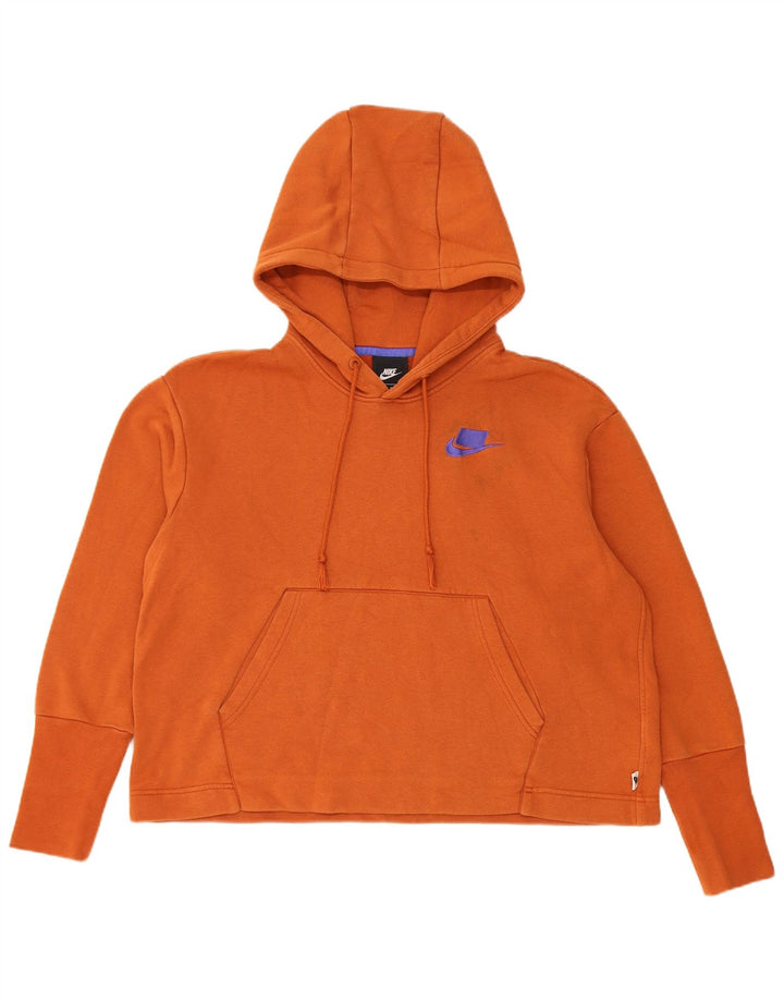 Nike Womens Oversized Hoodie Jumper UK 14 Médio Laranja Algodão
