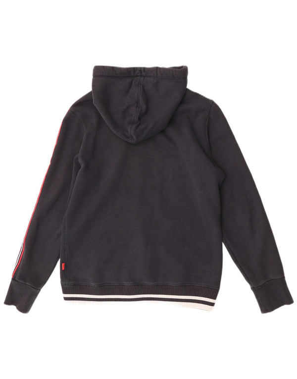 Suéter feminino Superdry com capuz e zíper Reino Unido 16 grande azul marinho