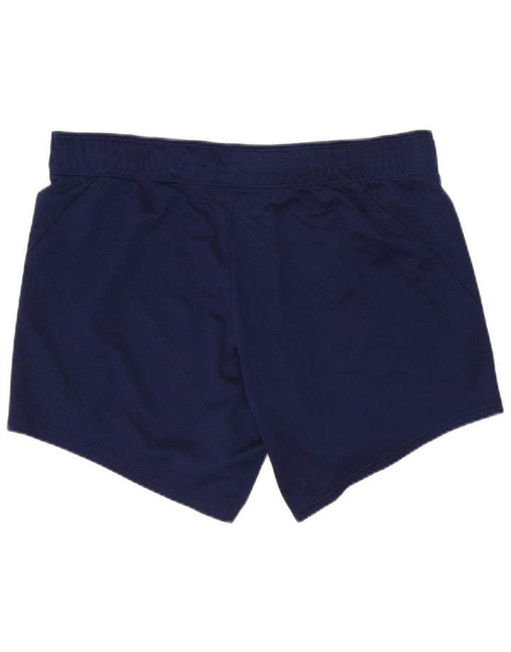 Shorts esportivos femininos Nike Dri Fit UK 12 poliéster azul marinho médio