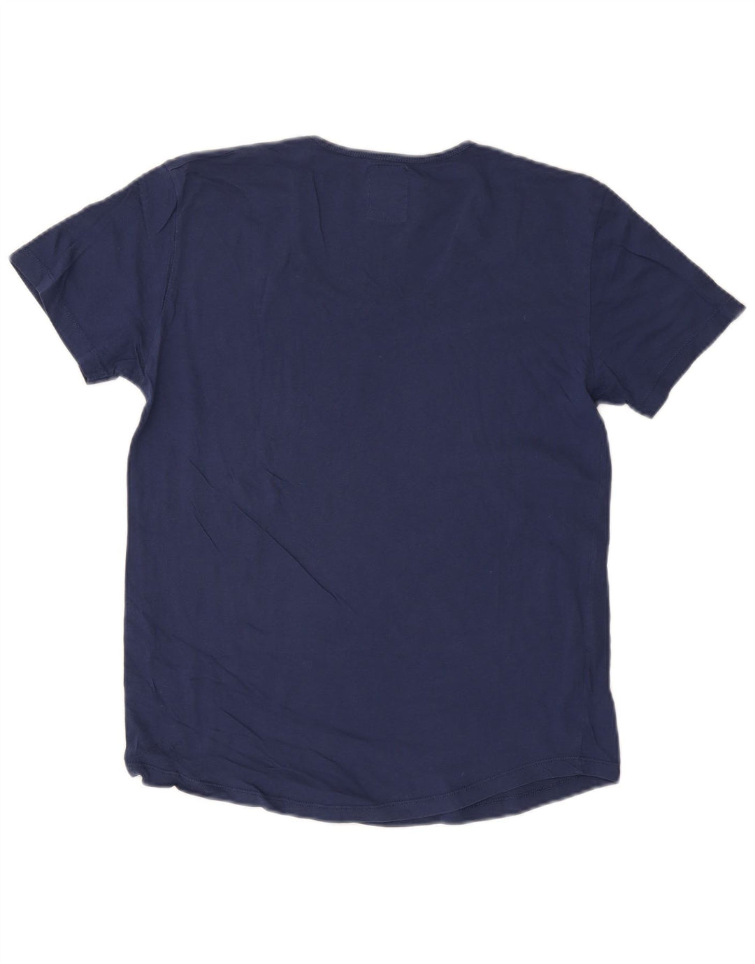 Camiseta feminina ZARA UK 14 grande algodão azul marinho