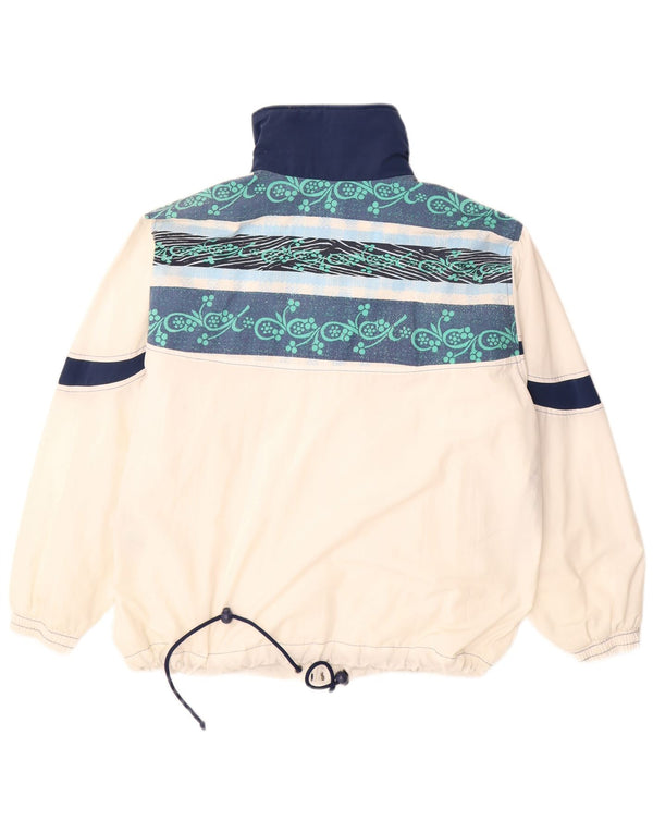 Jaqueta corta-vento feminina grande Lotto UK 16 grande bloco colorido branco