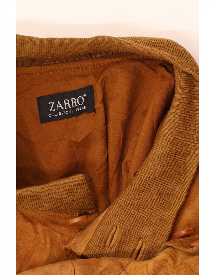 Zarro Jaqueta bomber masculina de camurça UK 38 marrom médio