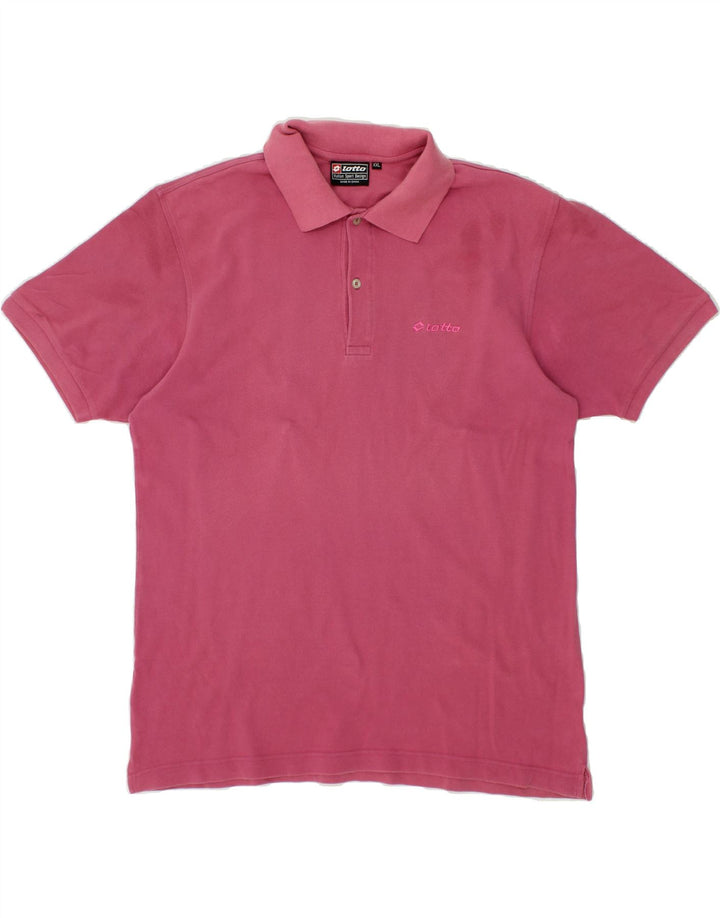 LOTTO Mens Polo Shirt 2XL Pink Vintage Lotto and Second-Hand Lotto from Messina Hembry 
