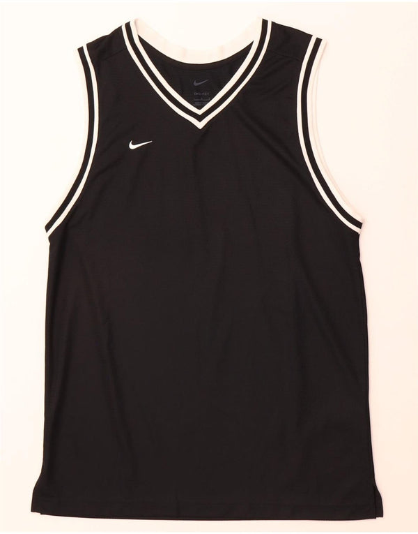 NIKE Masculino Dri Fit Vest Top Grande Poliéster Preto