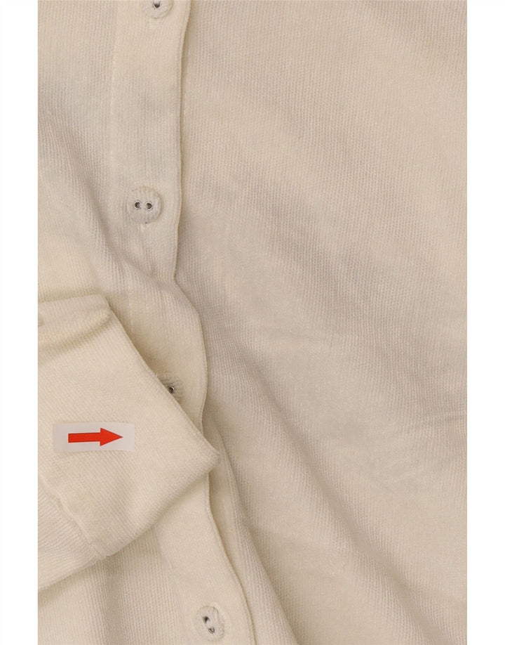 Zara Camisa Oversized Feminina UK 14 Médio Poliéster Branco