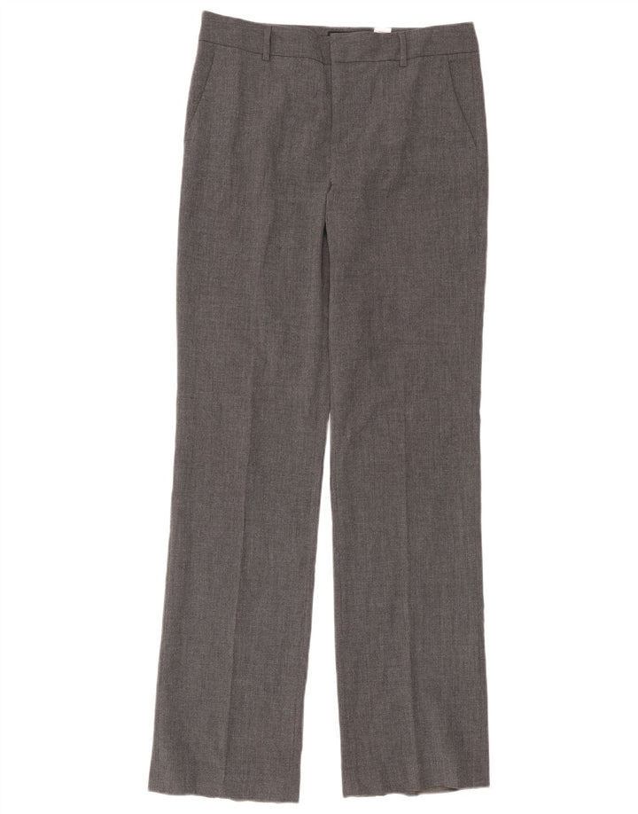 Calça feminina Zara Straight Suit EU 40 Médio W30 L34 Cinza Poliéster