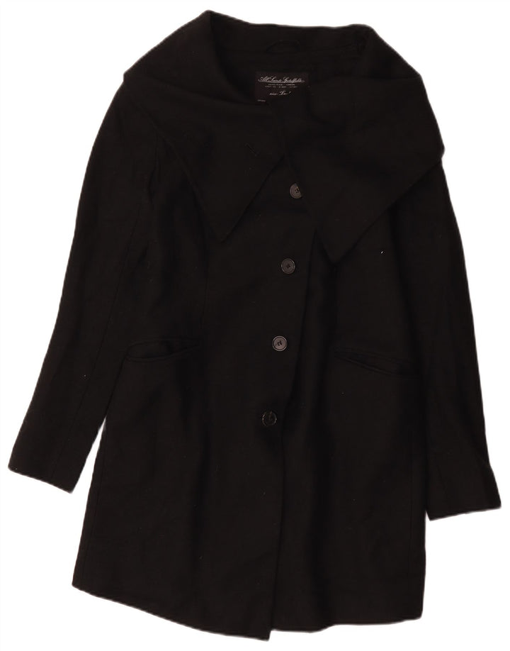 Sobretudo feminino All Saints UK 12 lã preta média
