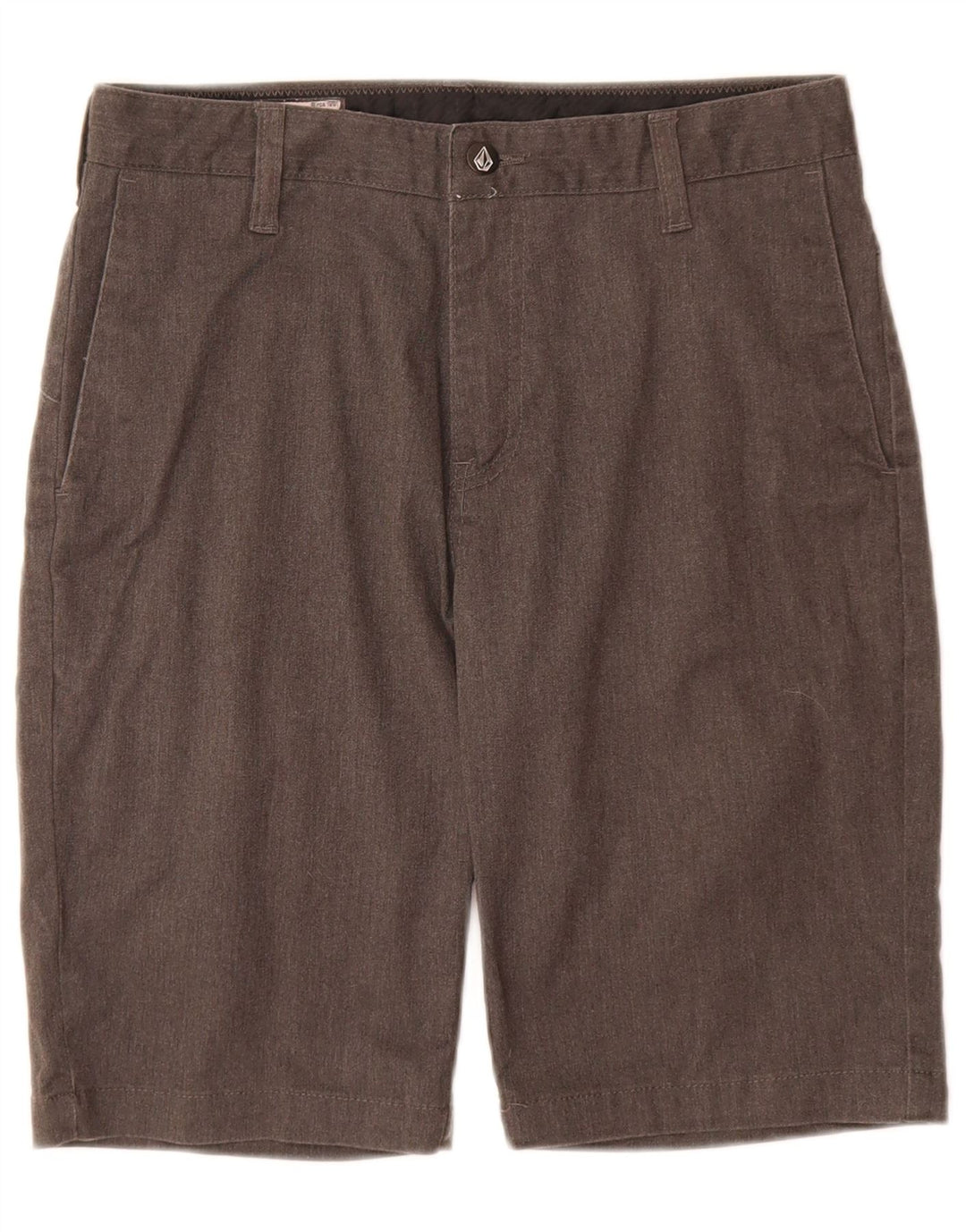 Volcom Mens Chino Shorts W28 Pequeno Algodão Cinza