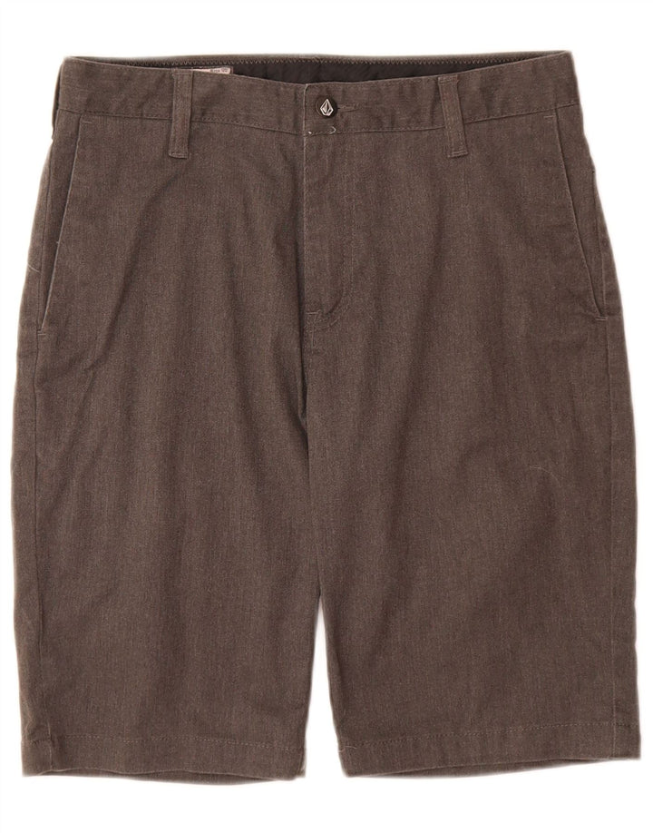 Volcom Mens Chino Shorts W28 Pequeno Algodão Cinza