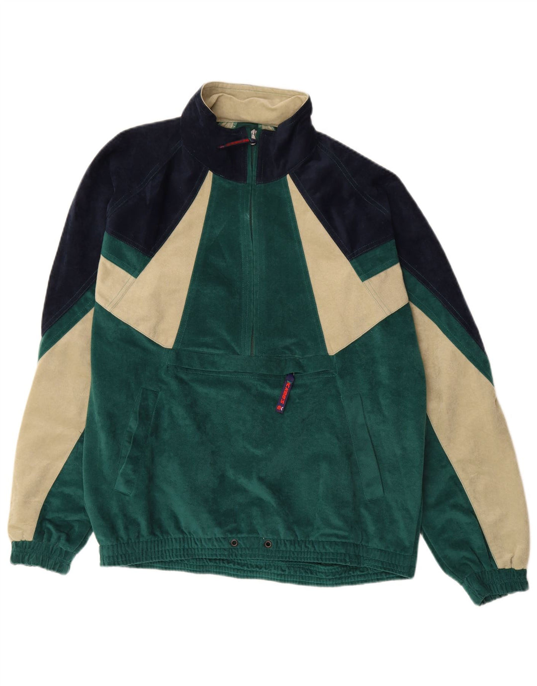 Fato de treino completo de veludo masculino MC KEE'S poliéster verde médio Colourblock