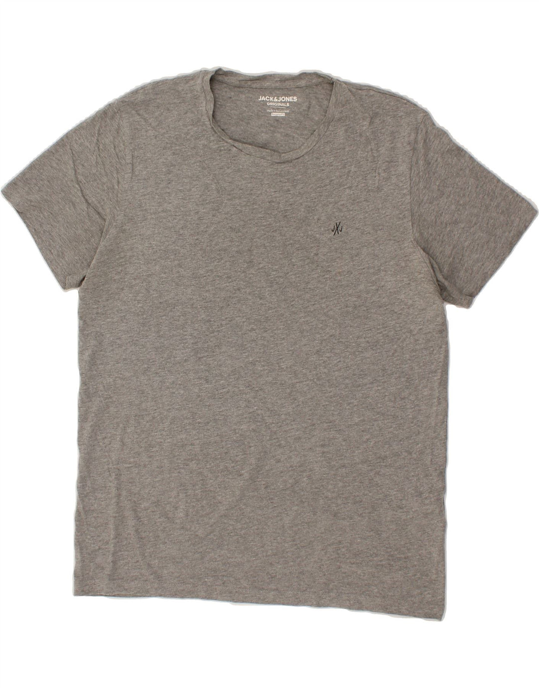 JACK & JONES Mens Regular Fit T-Shirt Top XL Grey Cotton Vintage Jack & Jones and Second-Hand Jack & Jones from Messina Hembry 