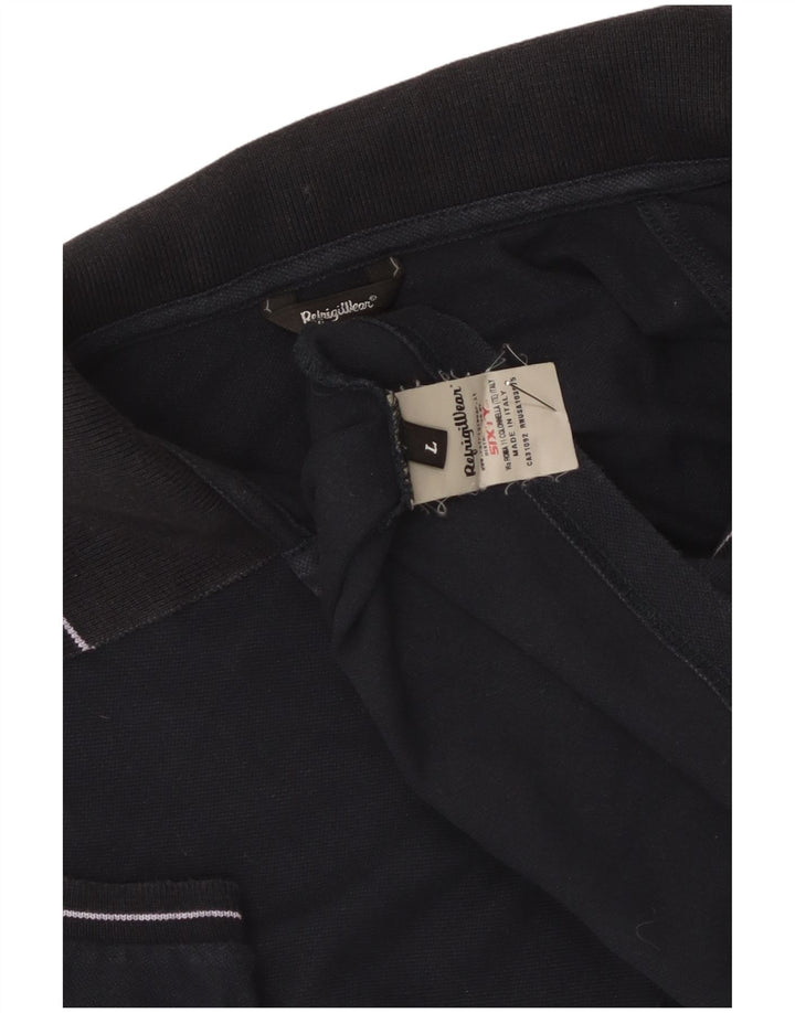 Camisa polo feminina Refrigiwear UK 14 grande azul marinho