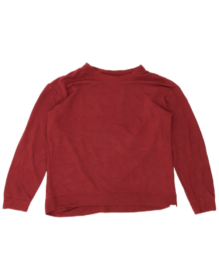 Orvis moletom feminino jumper UK 14 médio vermelho modal