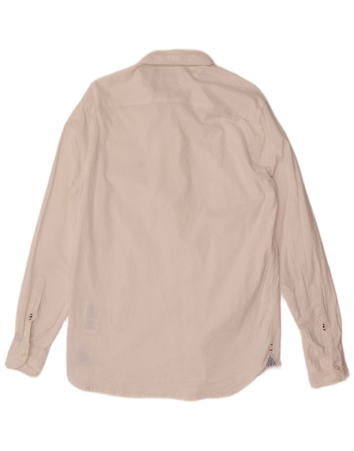 Camisa masculina Tommy Hilfiger Regular Fit pequena de algodão branco