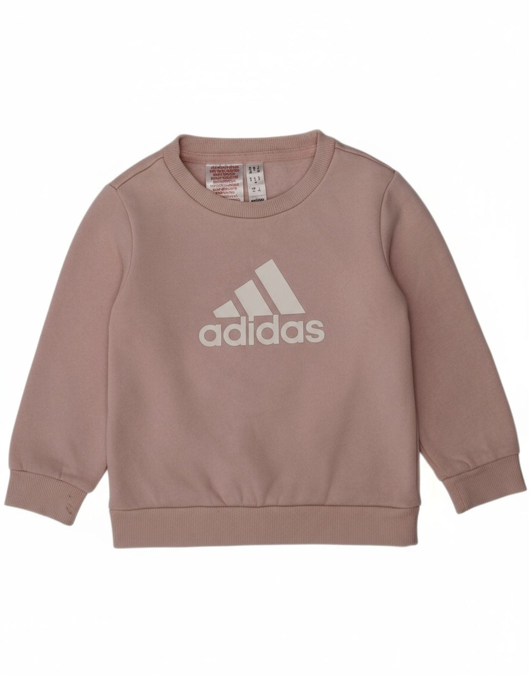 Suéter gráfico ADIDAS para meninas de 18 a 24 meses algodão rosa