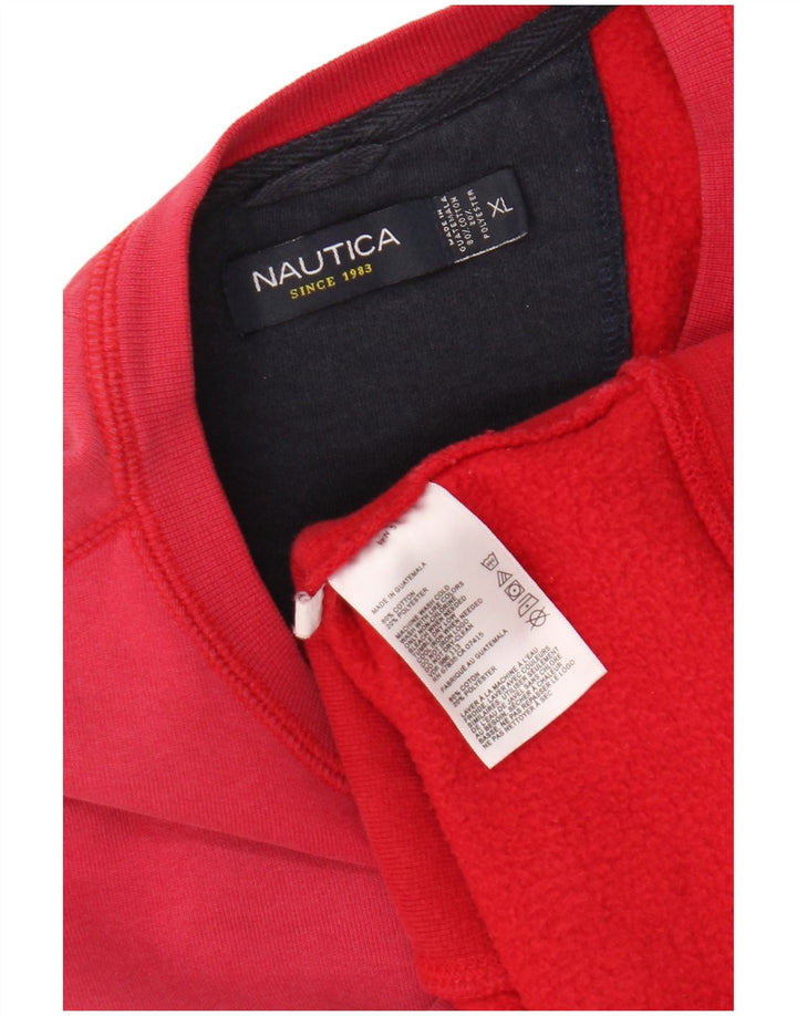 Moletom masculino Nautica Jumper XL algodão vermelho
