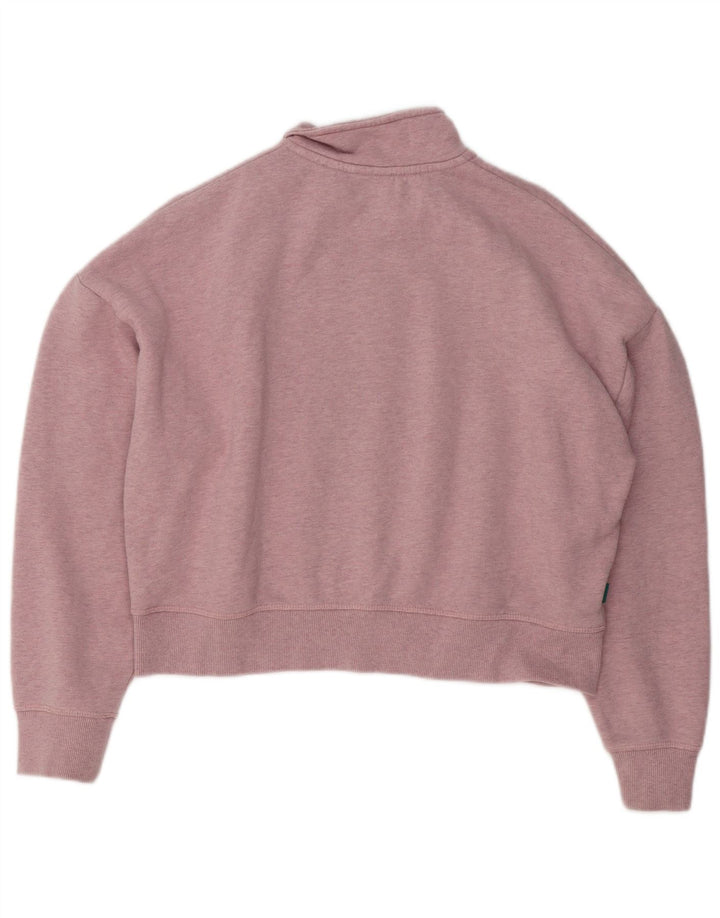 Suéter Superdry feminino oversized crop suéter UK 16 grande rosa manchado