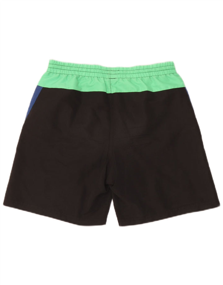 Shorts de natação masculino Kappa médio preto colorblock poliéster
