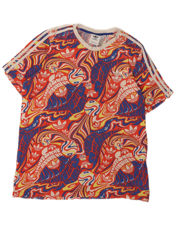 Adidas Mens Graphic T-Shirt Top Médio Algodão Multicolorido
