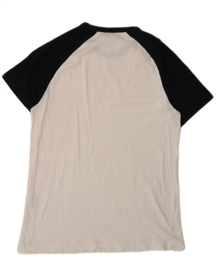 Camiseta feminina French Connection grande algodão colorblock branco