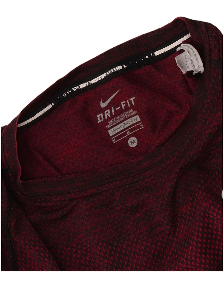 Camiseta Nike Masculina Dri Fit Top Médio Borgonha Salpicada