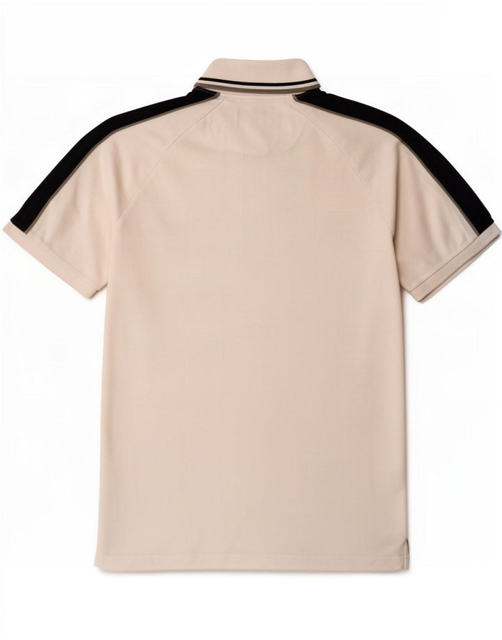 Camisa polo masculina Champion grande bloco colorido branco