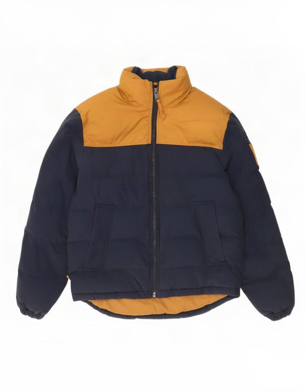 Jaqueta masculina Timberland Loose Fit acolchoada UK 36 Small Navy Blue Colourblock