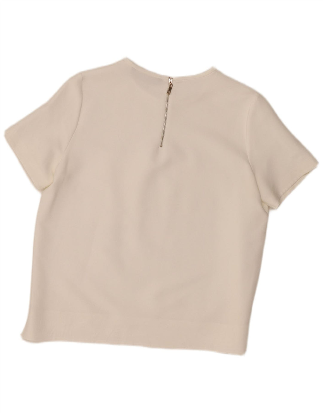 Zara Blusa Feminina Top UK 18 XL Branco