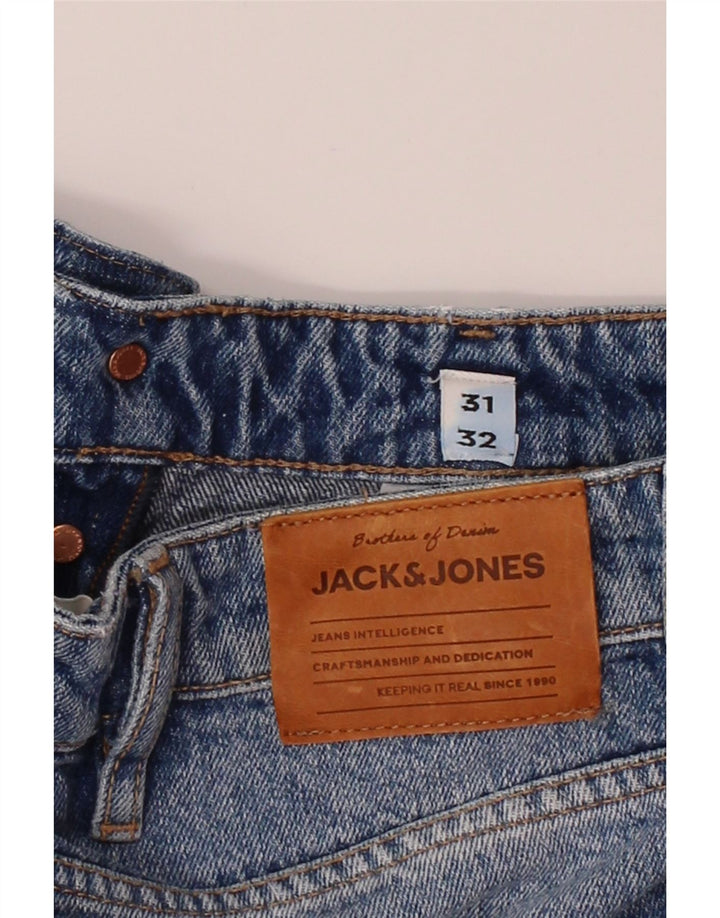 JACK & JONES Mens Frank Cropped Jeans W31 L27 Blue Cotton Vintage Jack & Jones and Second-Hand Jack & Jones from Messina Hembry 