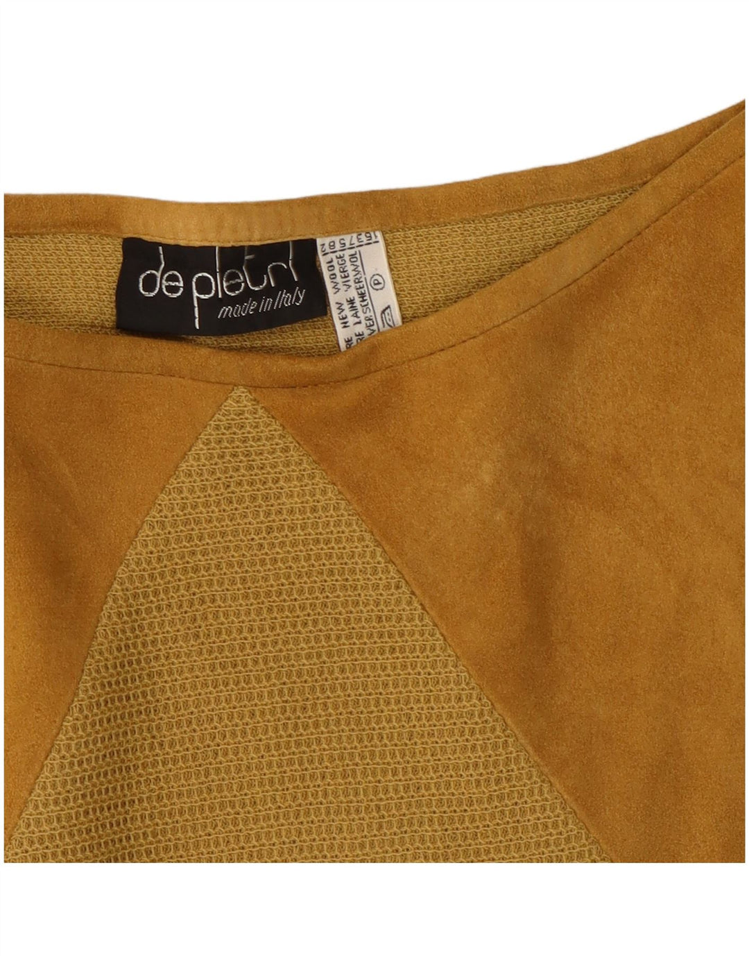 Suéter masculino de camurça com gola canoa De Pletrl médio bege argyle/diamante