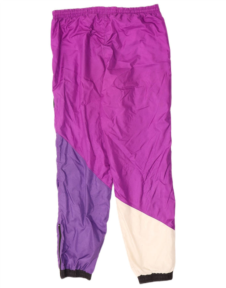Calça de treino masculina ativa joggers médio roxo colorblock poliamida