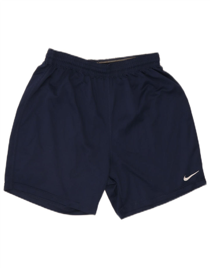 Shorts esportivos masculinos Nike médio azul marinho poliéster