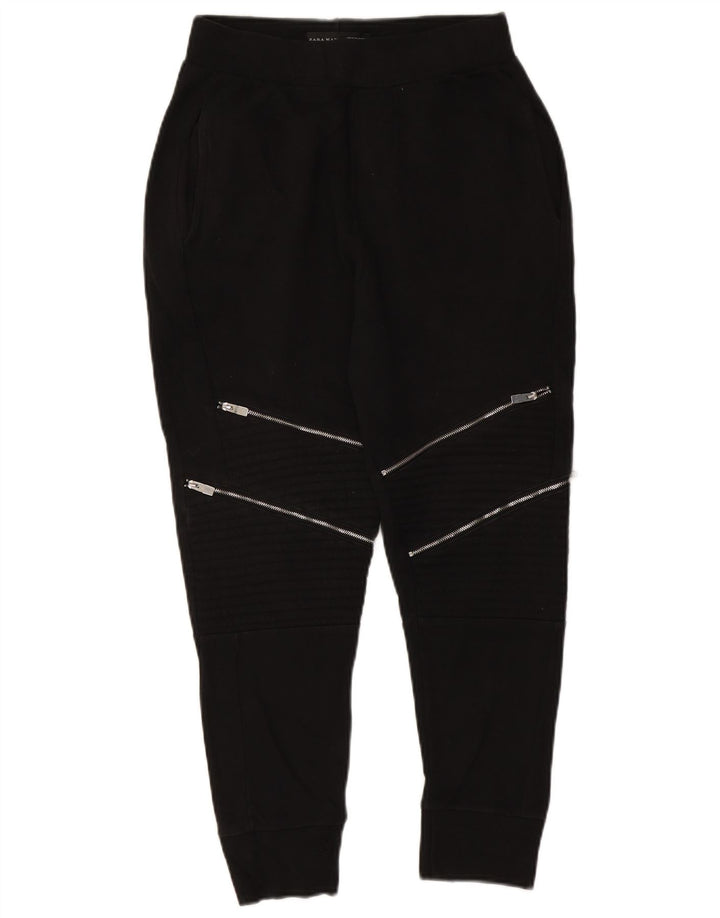 Zara Calça de treino masculina Joggers médio preto poliéster