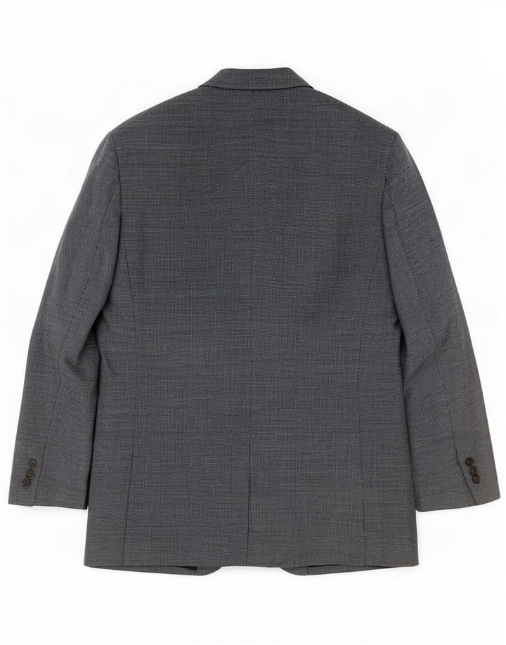 Jaqueta Blazer Masculina Ralph Lauren Regular Fit 2 Botões UK 40 Seda Azul Grande