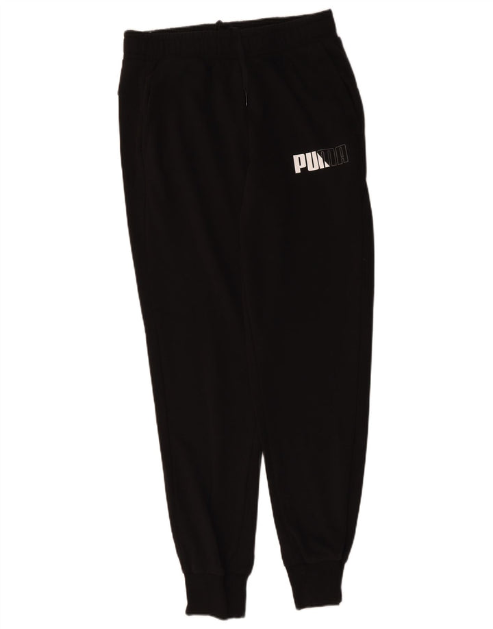 Calça de treino masculina Puma Graphic Joggers médio preto algodão