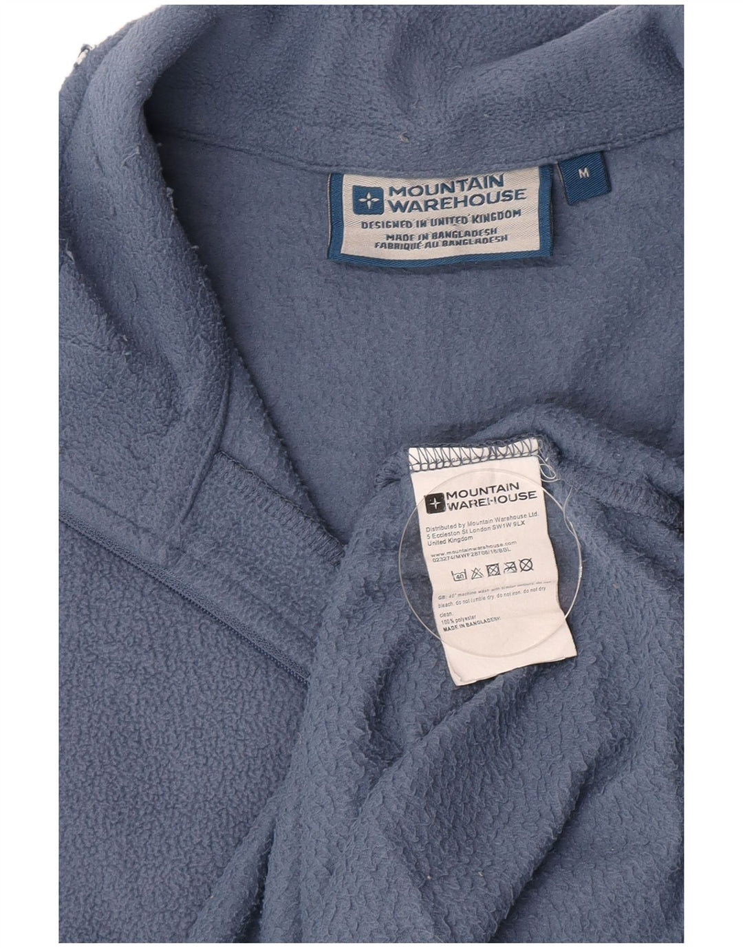 Mountain Warehouse Mens Zip Neck Fleece Jumper Poliéster Azul Médio