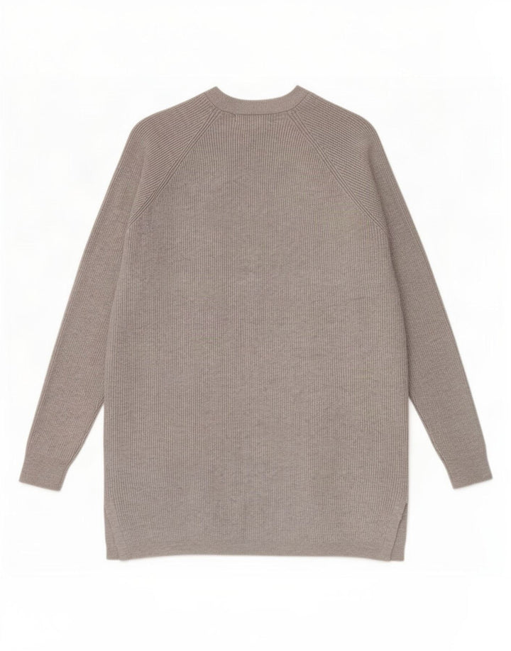 Suéter cardigã feminino grande Marks & Spencer Reino Unido 10 viscose cinza pequeno