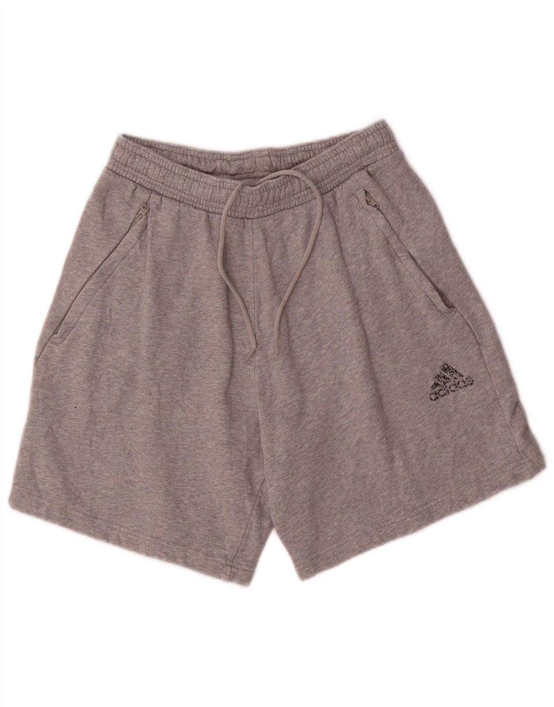 Shorts esportivos masculinos Adidas médio cinza manchado