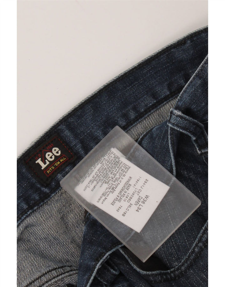 LEE Masculino Daren Straight Jeans W36 L34 Azul Algodão