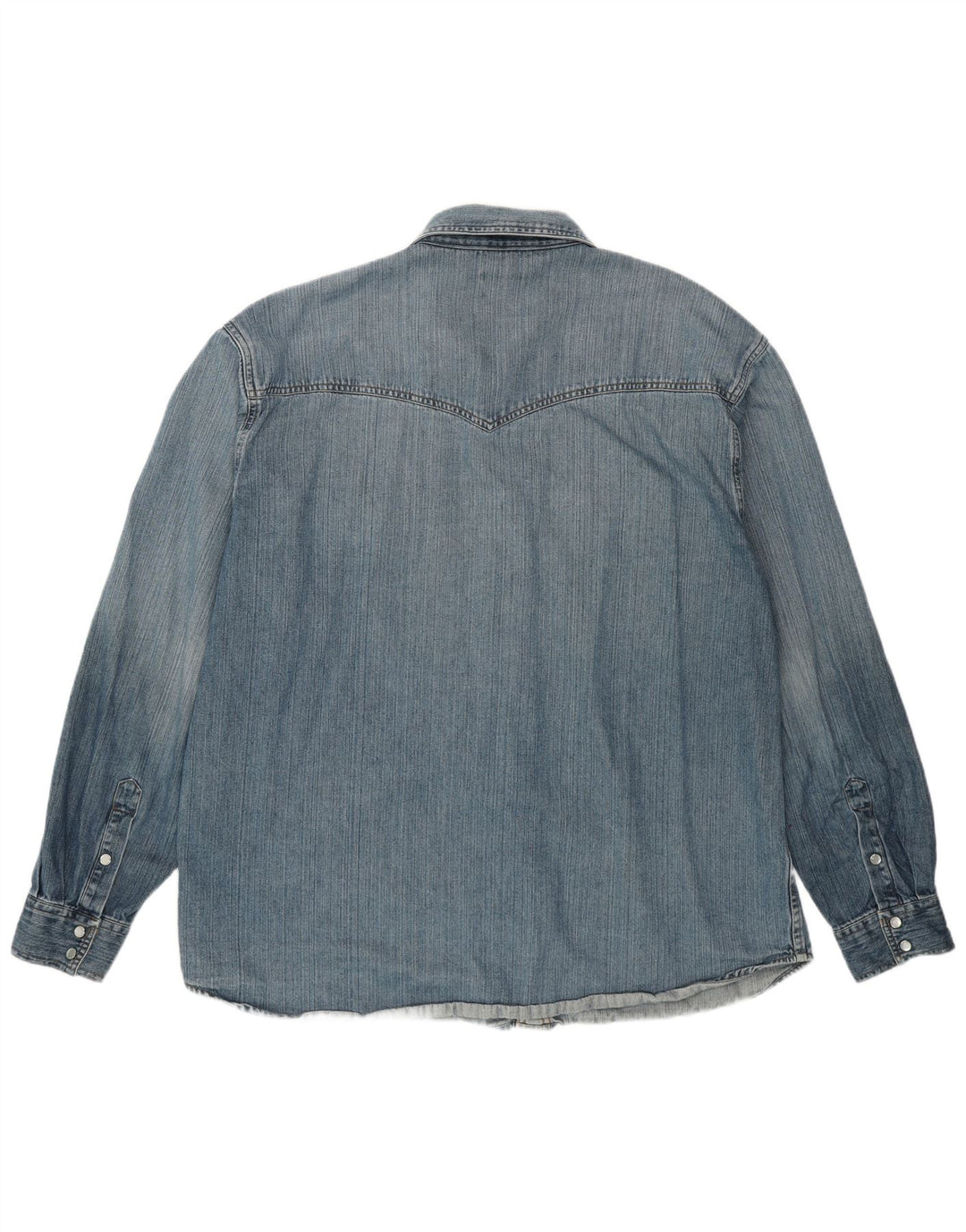 Camisa jeans masculina WRANGLER 2XL algodão azul