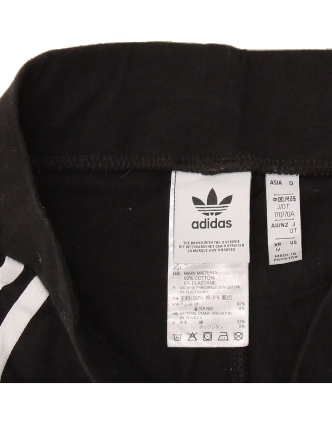 ADIDAS Girls Leggings 13-14 Years  Black Cotton Vintage Adidas and Second-Hand Adidas from Messina Hembry 