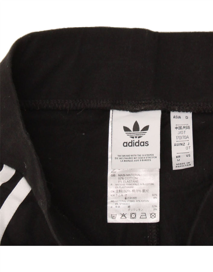 ADIDAS Girls Leggings 13-14 Years  Black Cotton Vintage Adidas and Second-Hand Adidas from Messina Hembry 